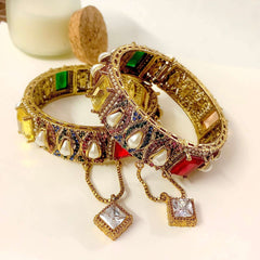 Kangan - Empress of Pearls & Stones - BN-45 Chikoo