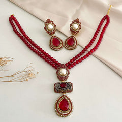 Alara Pearls and Gemstone Turkish Mala - S-56 Chikoo