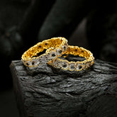 Crystal Craze Bangles - (BN-10) Chikoo