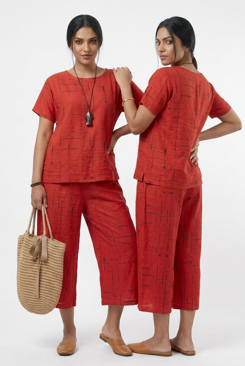 Women's "Out of Office" Abstract Lounge Set 🌴🥥 | Effortless Resort Aesthetic