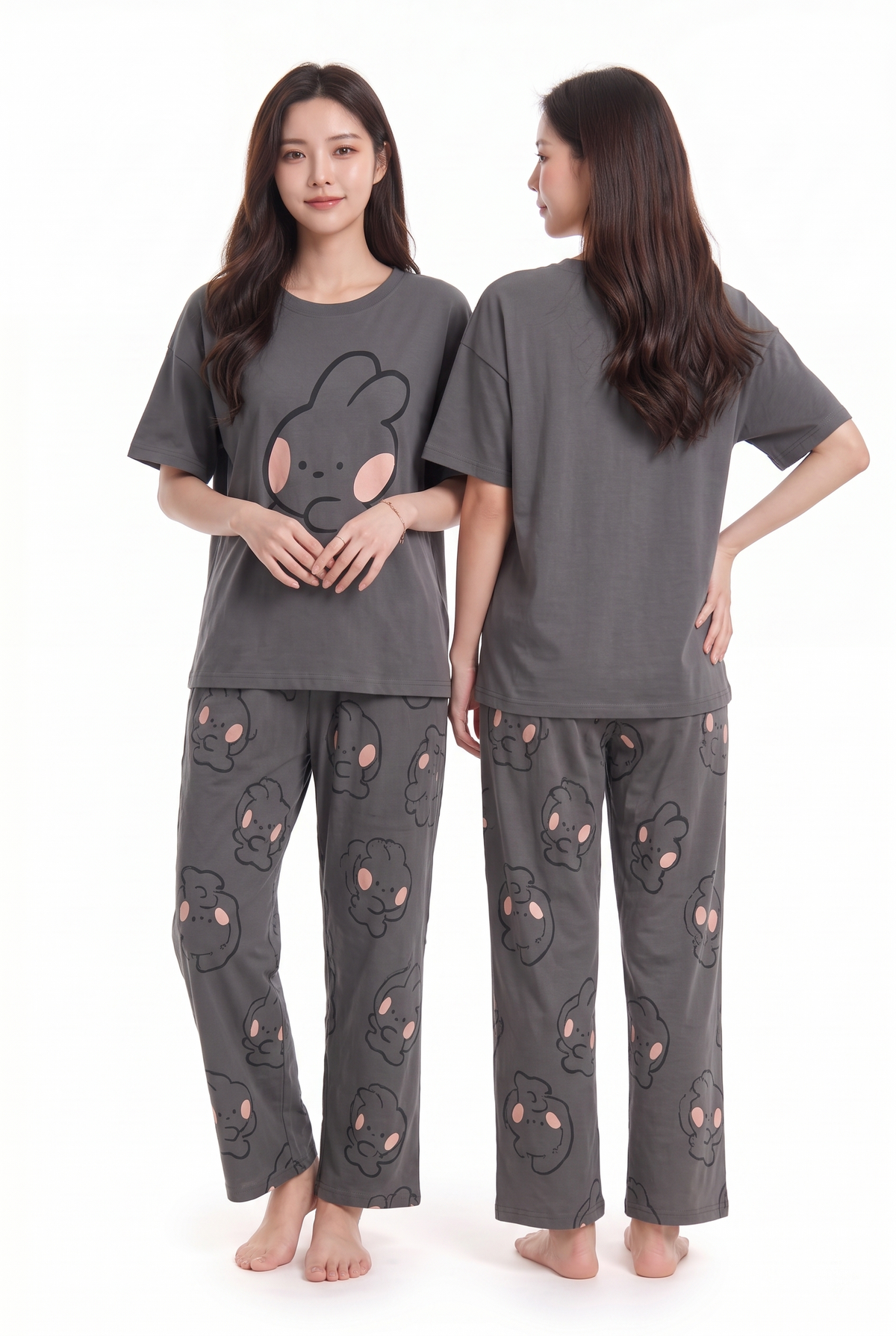 Women's Comfort Bunny Pajama Set Emotional & Soothing 🐰💔 (CNS-059)