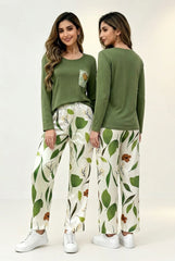 Women's Botanical Floral Pocket PJs Set 🌿🌸