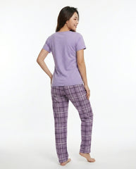 Women's "Aesthetic Serotonin" Plaid Sleep Set 🙂✨ | Dopamine Bed Rotting Fit