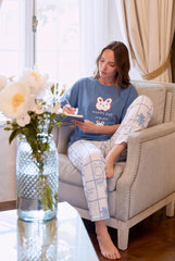 Women's Excellent Day Pajama Set Optimistic & Calm 💙🐰 (CNS-065)