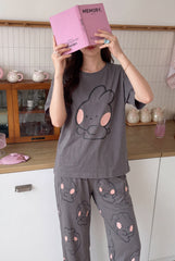 Women's Comfort Bunny Pajama Set Emotional & Soothing 🐰💔 (CNS-059)