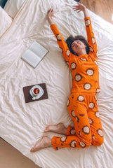 Women's Orange Lion Printed Full Sleeve Pyjama Set | Soft Cotton Nightwear 🦁 (CNS-025)