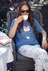 Women's Excellent Day Pajama Set Optimistic & Calm 💙🐰 (CNS-065)