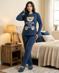 Women's "Winner Bear" Matching Set 🐻💙 | The Champion of Bed-Rotting