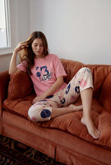 Women's Abstract Love Art Print Pajama Set 💕🎨 (CNS-016)
