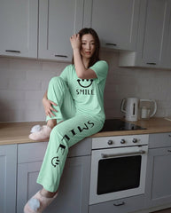Women's Smiley Face Smile PJs Set 😊✨