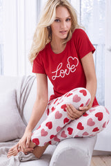 Women's Teddy Love Romance Heart Pajama Set 🧸❤️ (CNS-005)