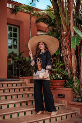 Women's Elegant Icon Pajama Set Sophisticated & Luxe ✨⚫ (CNS-078)