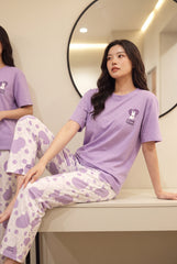 Women's Bubble Love Pajama Set Playful & Soft 💜🫧 (CNS-053)