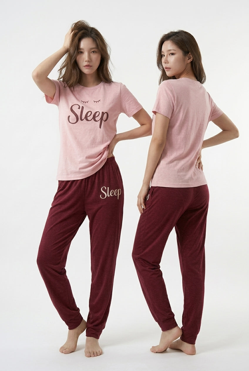 Women's "Sleep Mode" Jogger Set 🌸🍷 | The Official Bed-Rotting Uniform