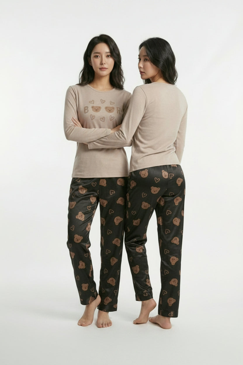 Women's "Teddy Bear Hugs" PJ Set 🧸✨ | Cozy Girl Aesthetic