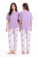 Women's Bubble Love Pajama Set Playful & Soft 💜🫧 (CNS-053)