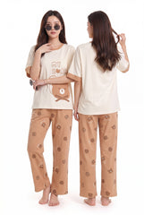 Women's Teddy Love Oversized Comfort Pajama Set 🐻💛 (CNS-002)