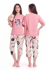 Women's Abstract Love Art Print Pajama Set 💕🎨 (CNS-016)