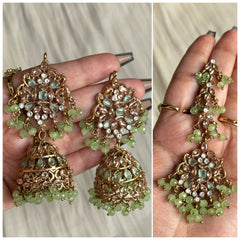 Hania Majesty Jhumkay + Teeka  Set2- CHE-72