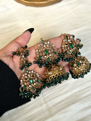 Hania Majesty Jhumkay + Teeka  Set- CH-71