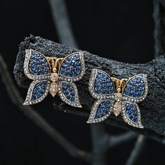 Emerald Butterfly Earrings - (ER-53)