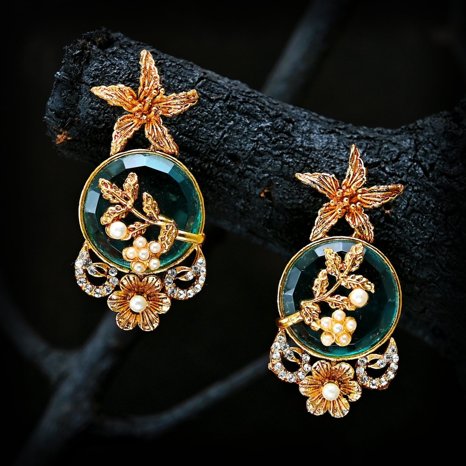 Round Stone Earrings (ER-07)