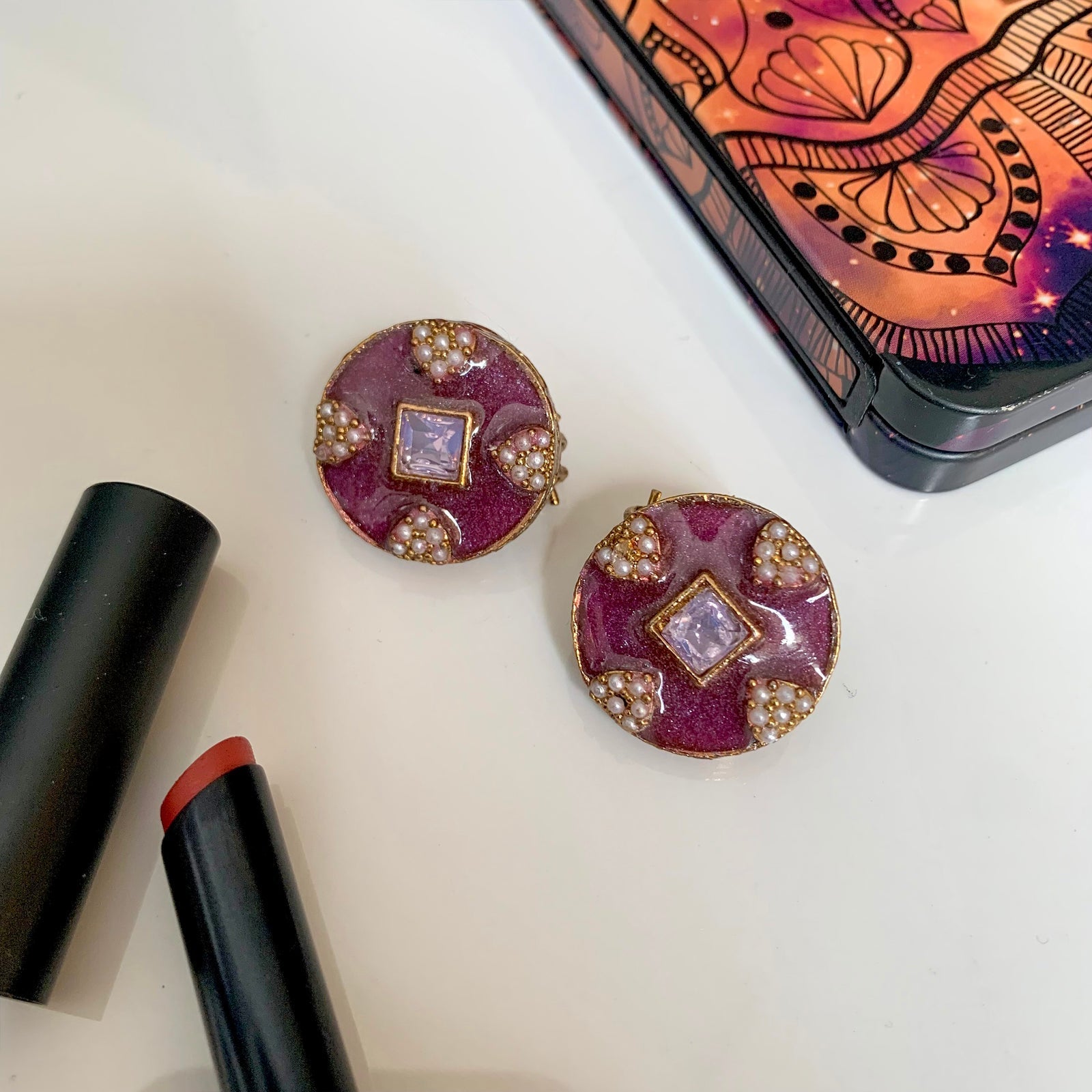 Diyar-e-Moti Glossy Round Pearl Stud Earrings - ER-96