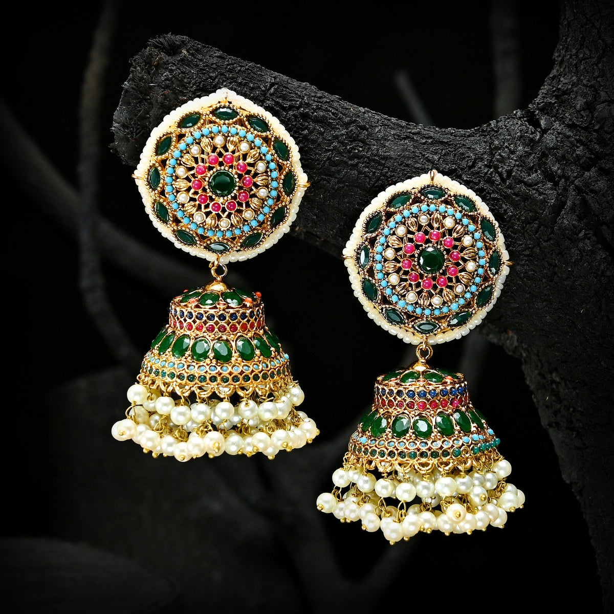 Moonlit Mirage jhumke - (JK-09)