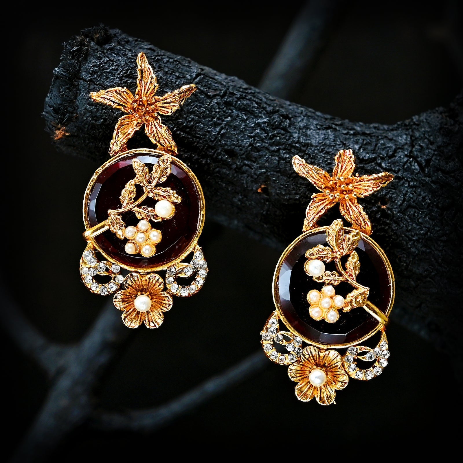 Round Stone Earrings (ER-07)