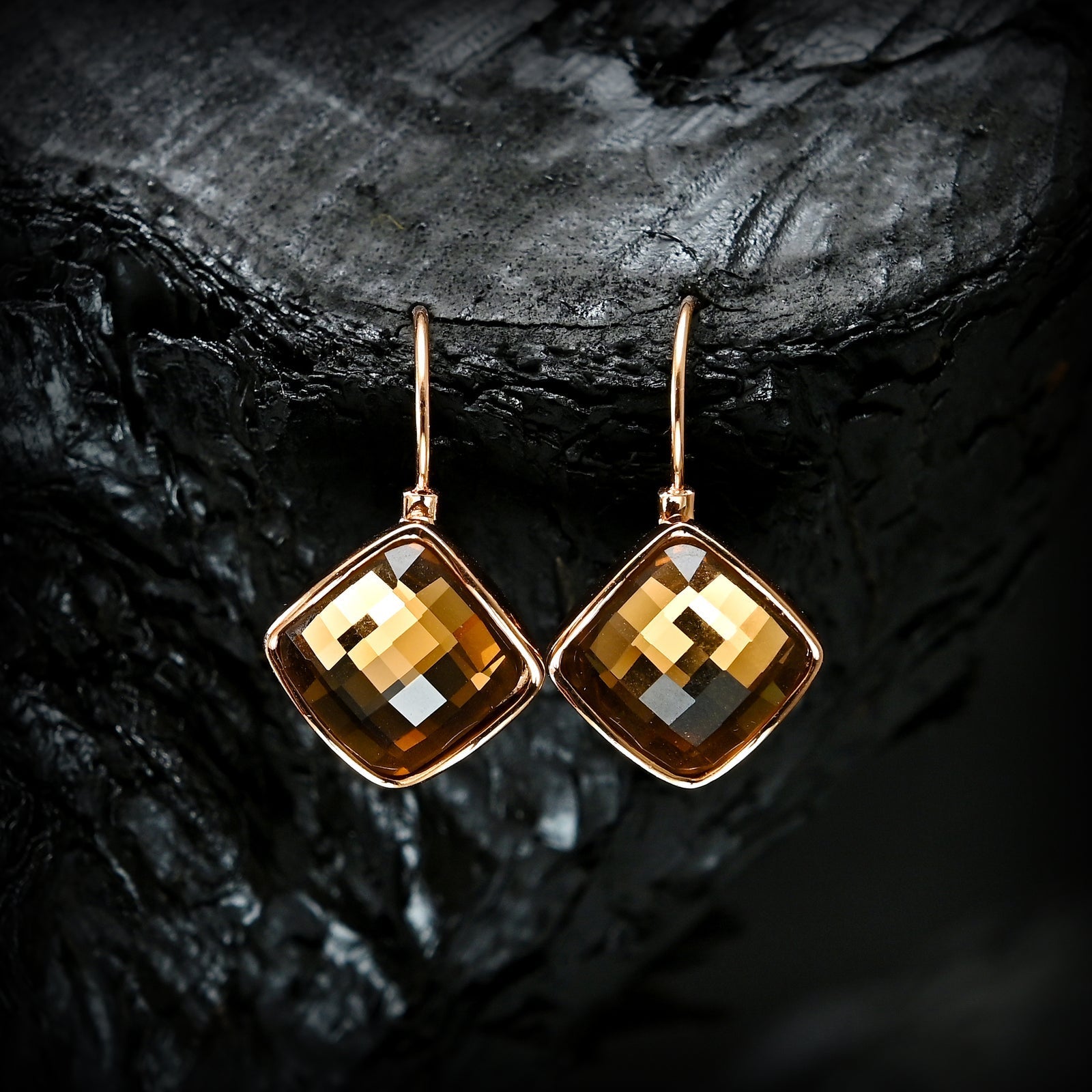 Crystal Square Drop Earrings (CR-18) 7