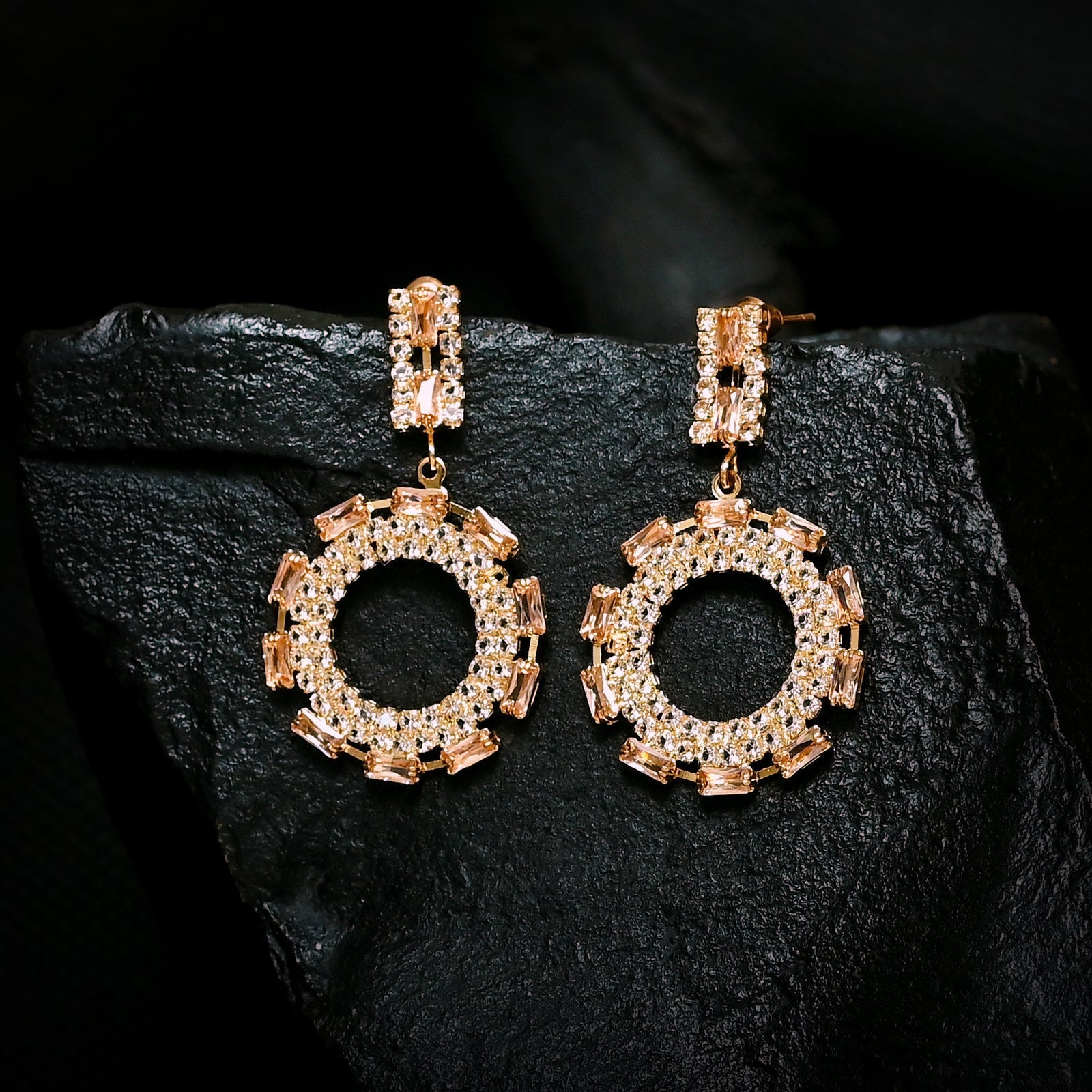 Crystal Round Earrings (CR-10)