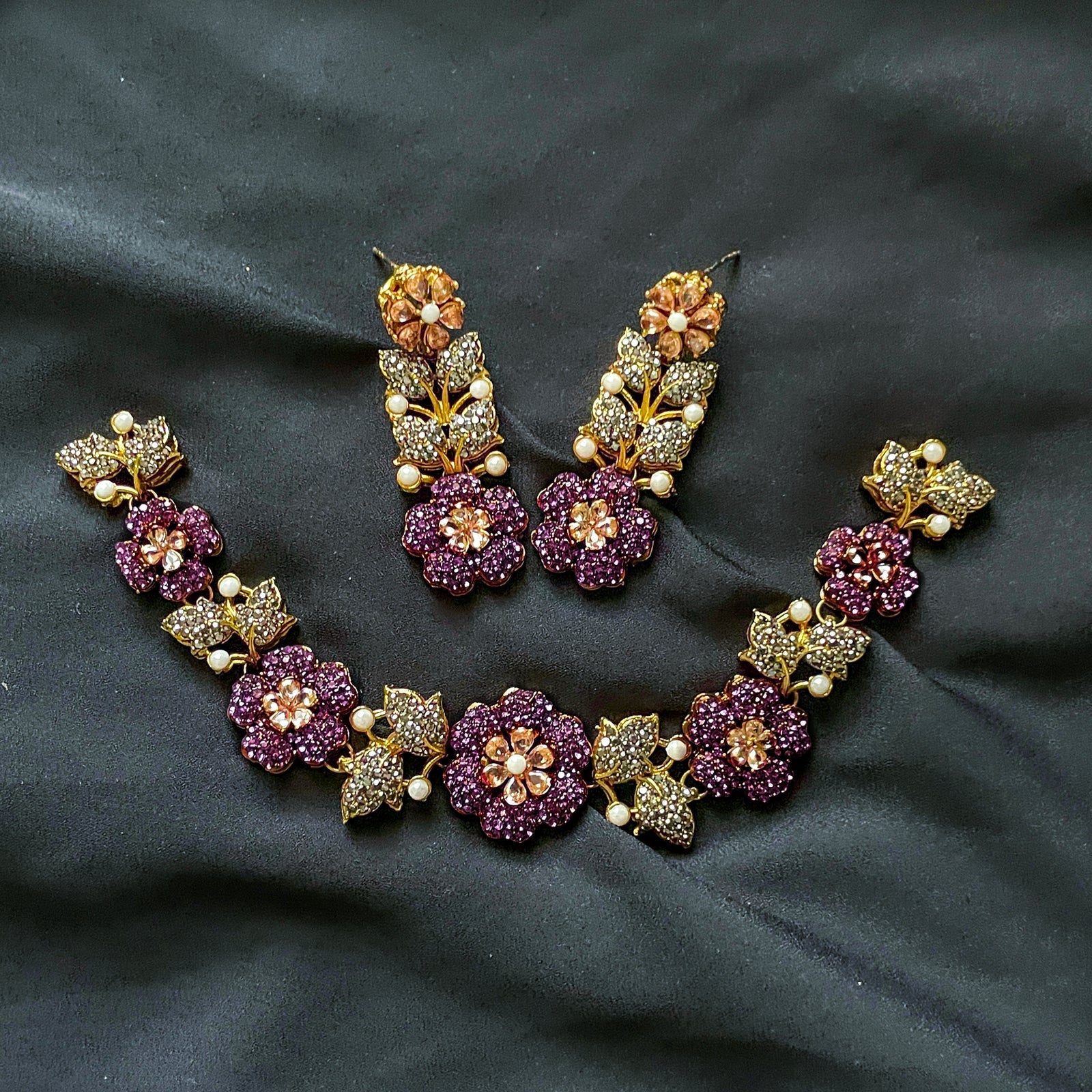 Noor e Laiyl Mifnoghht Garden Necklace Set - S-54